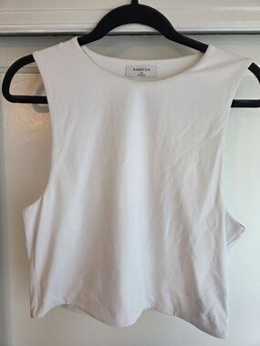 Aritizia Babaton White Cropped Muscle Tank Top XL